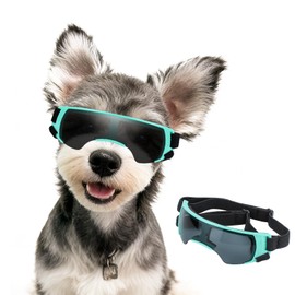 Billionchains Dog Goggles for Small Dog Doggy Goggles with Adjustable Straps Anti-UV Doggie Sunglasses Windproof Eye Protection to Small Breed, Blue
