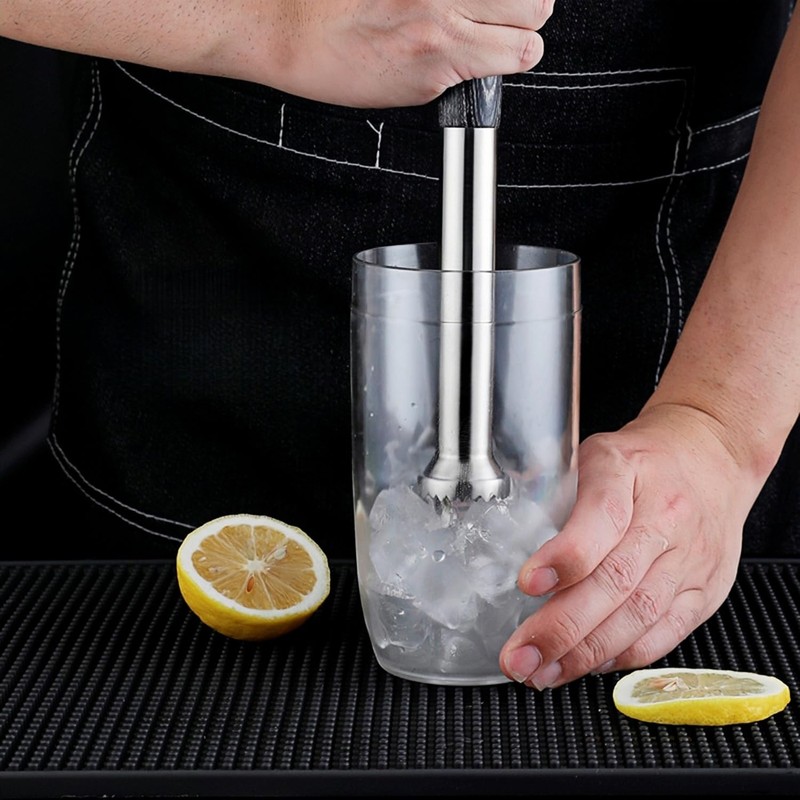 304 Stainless Steel Cocktail Muddler -26cm/10inch Professional Bar Tool with