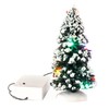 VBS LED Christmas Tree Decoration Miniature Winter Landscape Christmas Changing