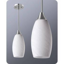 EDISHINE Pendant Light Fixture, Handcrafted Art Glass Hanging Light Pendant Lamp