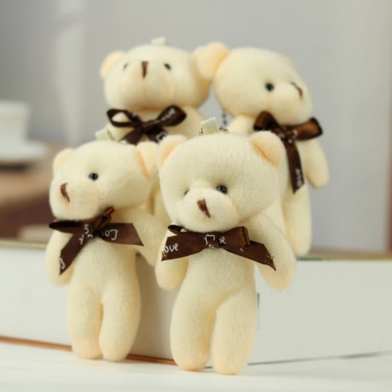ERINGOGO 10 PCS Cartoon Bear Plush Toy DIY Bear Bowtie