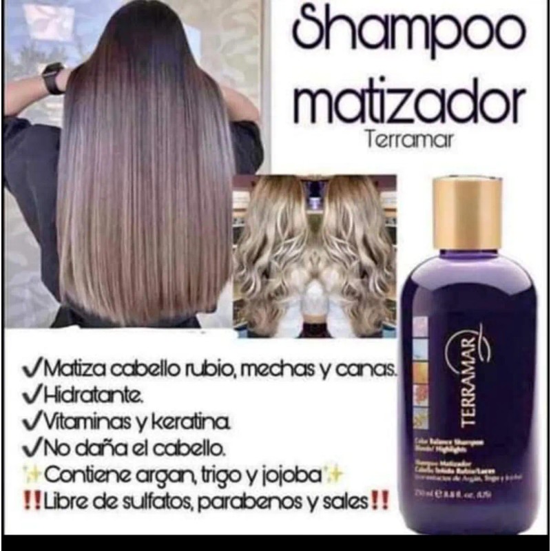 Shampoo Matizador Cabello Teñido Terramar 250ml