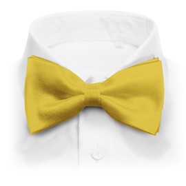 Mens Classic Pre-Tied Satin Formal Tuxedo Bowtie Adjustable Length Large Variety Colors Available, by Platinum Hanger (Yellow)