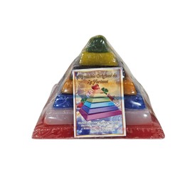 7 Color Pyramid of Fortune Figure Candle/Piramide De Fortuna 7 Colores
