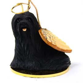 Conversation Concepts Lhasa Apso Black Pet Angel Ornament