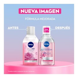 NIVEA Agua de Rosas Agua Micelar (400 ml) - Remueve Maquillaje a Prueba de Agua, Tonifica, Purifica, Limpia y Refresca la Piel sin Secarla - Ideal par