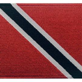Trinidad and Tobago Flag Embroidered Patch Caribbean Iron On Sew On National Emblem