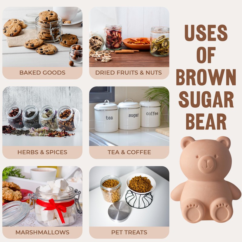 Sifri Art Brown Sugar Keeper 3D – Terracotta Clay Bear