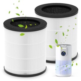 2 Pack M03 Replacement Filter Only Compatible with MOOKA M03 & B-D03 Air Purifier, Efficient Air Filter, 3-in-1 Pre-Filter, HEPA Filter, High-Efficiency Activated Carbon Filter Filtration System