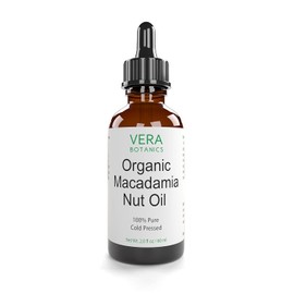ORGANIC MACADAMIA NUT OIL by Vera Botanics 100% Pure & Natural, Unrefined, Cold-Pressed For Face, Dry Skin, Nails, Lips, Body & Hair - Reduce Hair Breakage, Even Out Skin Tone, Therapeutic Massage