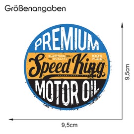 Finest-Folia Retro Vintage Sticker, Old School, Ace Cult, Rockabilly (R147-1 Speed King)