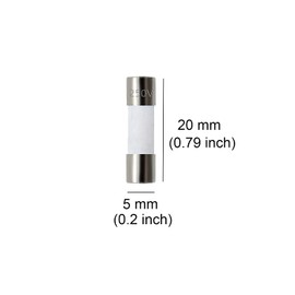 ZUPAYIPA Pack of 10 pcs F5AL Fast-Blow Fuse 5A 5amp 250V Ceramic Fuses 0.2 x 0.79 inch / 5 x 20 mm (F5A Ceramic)