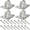 Jingelmall 4pcs 35*30mm M5 Pad Eye Ceiling Hook Wall Hook