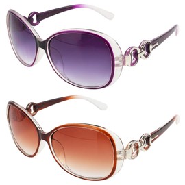 2 Pairs Womens Polarised Sunglasses Oversized Retro Cat Eye Shades UV400 Protection Trendy Foldable Driving Glasses Lightweight Durable Fashion Ladies Sun Glasses Big Frame Outdoor Travel Shopping