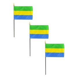 Online Stores Gabon 4 x 6 Inch Stick Flag - 3 PK