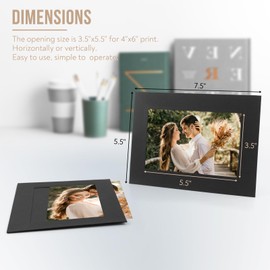 Golden State Art, Pack Of 25, 4X6 Paper Picture Frames With Easel, Photo Frame Cards, Diy Cardboard (Black)