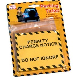 1 Pack of Fake Pretend Joke City Council Yellow Parking Ticket Fine Penalty Notice (6 in a Pack)