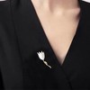 Inateannal Tulip Flower Enamel Brooch Pin Elegant Magnolia Lapel Pin