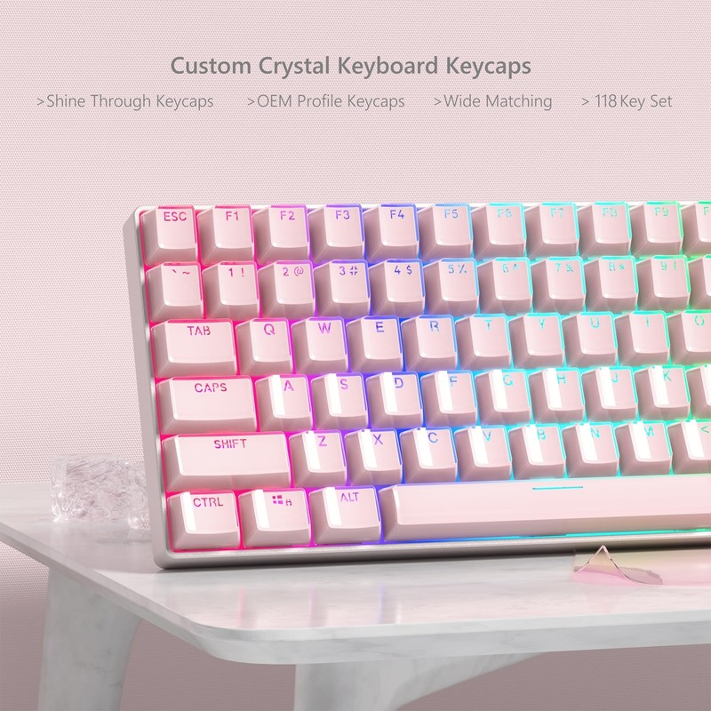 Womier Keycaps - Jelly Keycaps 60 75 100 Percent, Crystal
