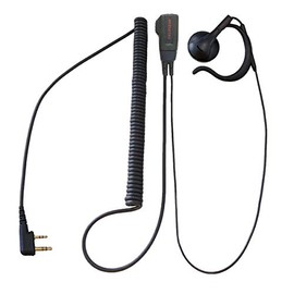 ICOM Compatible INCOM Earphone Microphone for L-Type 2-Pin Specific Small Power Transceiver HG Curl Cord Open On-Ear Type Earhook Type IC-4120 IC-4120BT IC-4100D IC-4110D IC-4110D IC-4110D IC-4188D