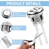 Pulsante Scarico WC Universale, Doppio Scarico, Kit Sostituzione, Compatibile Diametro