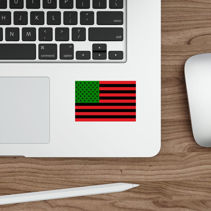 African American Flag Sticker Black Heritage Afro America Flag Stickers