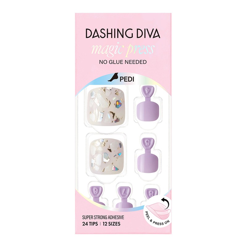 Dashing Diva Magic Press Pedicure Berry Peri Petal / 데싱디바