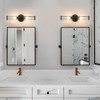 Linour Bathroom Sconce Wall Lighting - Black Bathroom Vanity Light