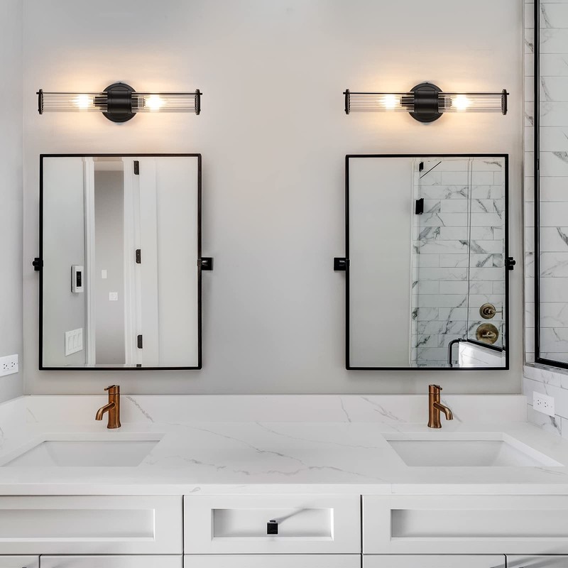 Linour Bathroom Sconce Wall Lighting - Black Bathroom Vanity Light
