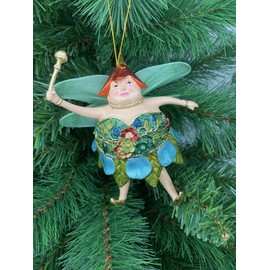 crafts & design Thick Fairy Decorative Hanging Fairy Light Blue Green 15 cm