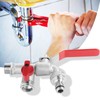 90 Degree Double Valve Water Tap 1/2" Brass Faucet Home