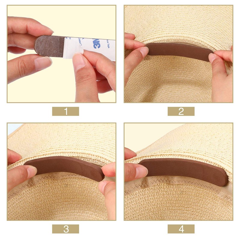 Bememo 20 Pieces Hat Size Tape Hat Size Reducer Foam
