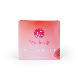 Nondecay Roselle Black Tea,Tea Sampler with 7 Pyramid Tea Infuser Bags - Fruit, Herb and Flower Tea for Cold Brew & Hot Brew, Birthday, Hostess and Co-worker fall gifts