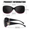 LVIOE Polarized Sunglasses for Women Trendy Wraparound Butterfly Decoration with