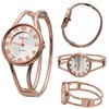 Blekon Silver Round Face Metal Double Band Fashion Women's Bangle