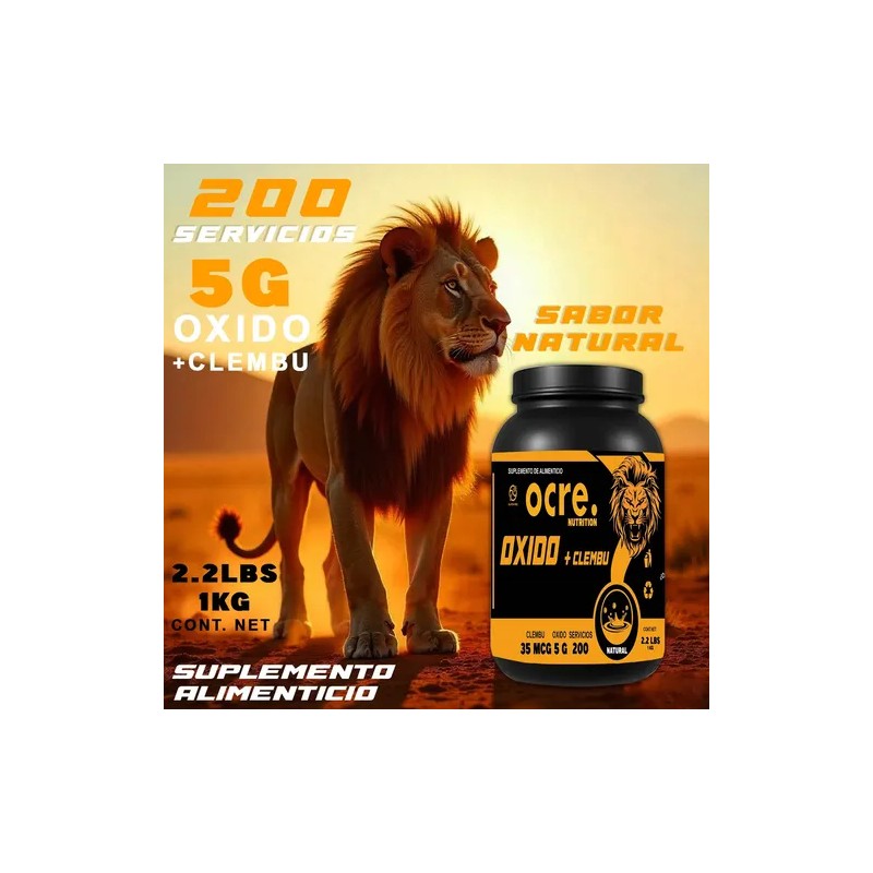 Óxido Nítrico + Clembuterol Ocre Nutrition 1 Kg Pre-entreno