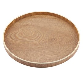 Set Meal Tray, Hospitality Tray, Round Tray, Wooden Tray, Cafe, Natural 11.8 inches (30 cm)