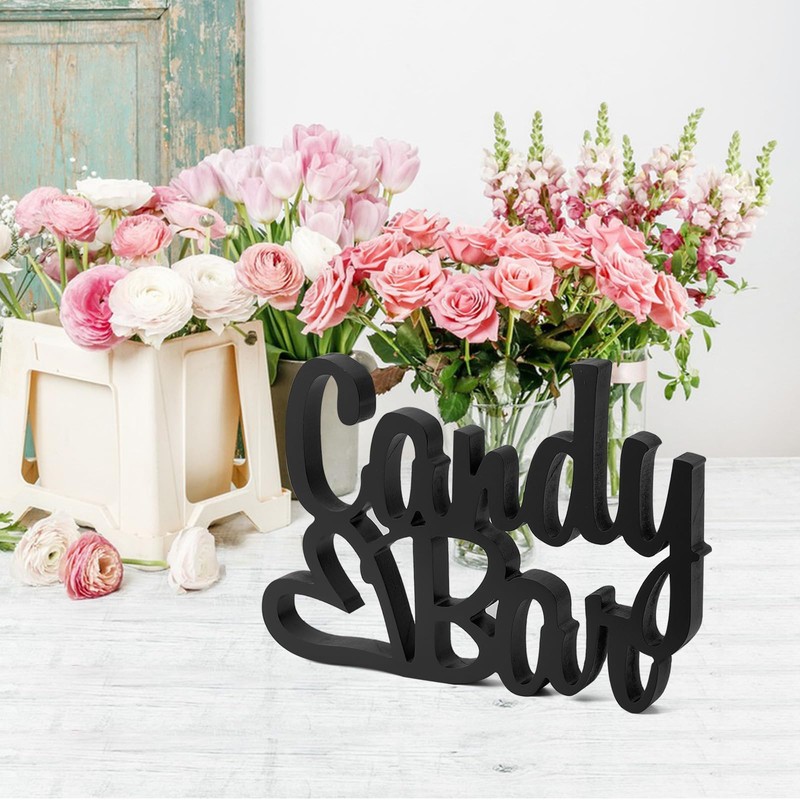 HOECMRHP Candy Bar Decoration, Decorative Lettering Candybar Table Ornament for