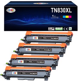 TN830XL Toner Cartridge, Black, 4 Pack Replacement for Brother TN830,