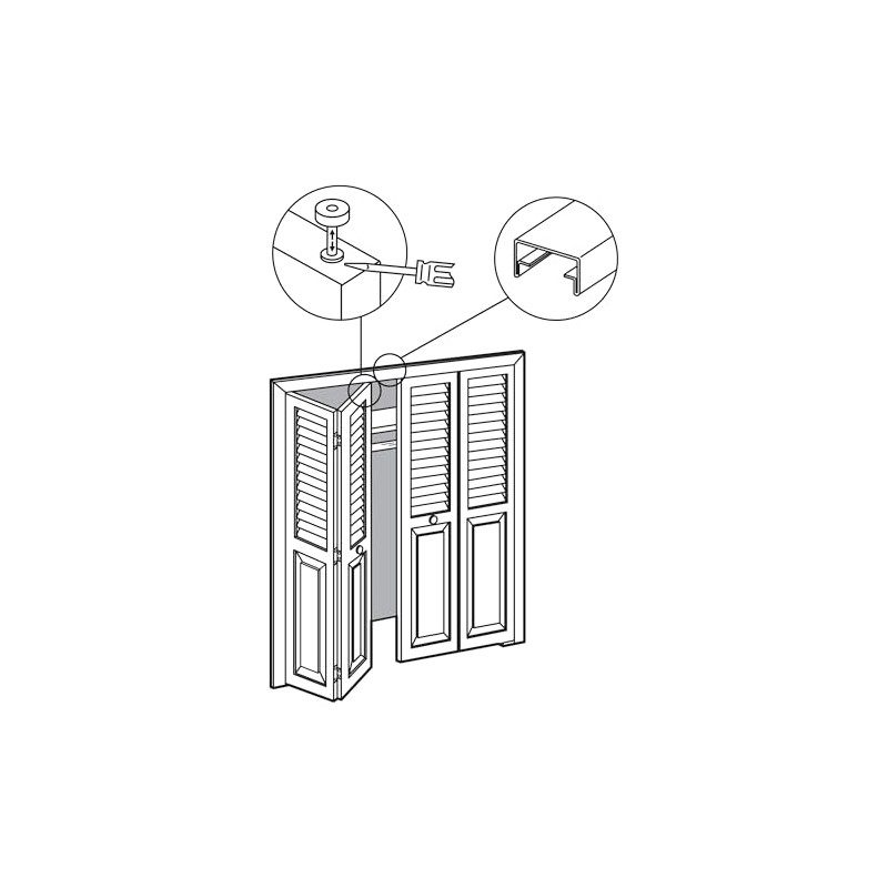 Prime-Line N 6544 Spring-Loaded Bi-Fold Door Top Guide Wheel (2