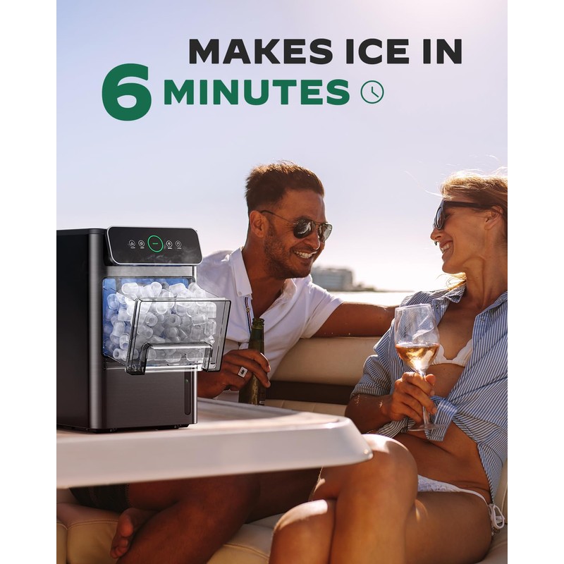 Silonn Portable Countertop Ice Maker - 20lbs of Bullet Ice