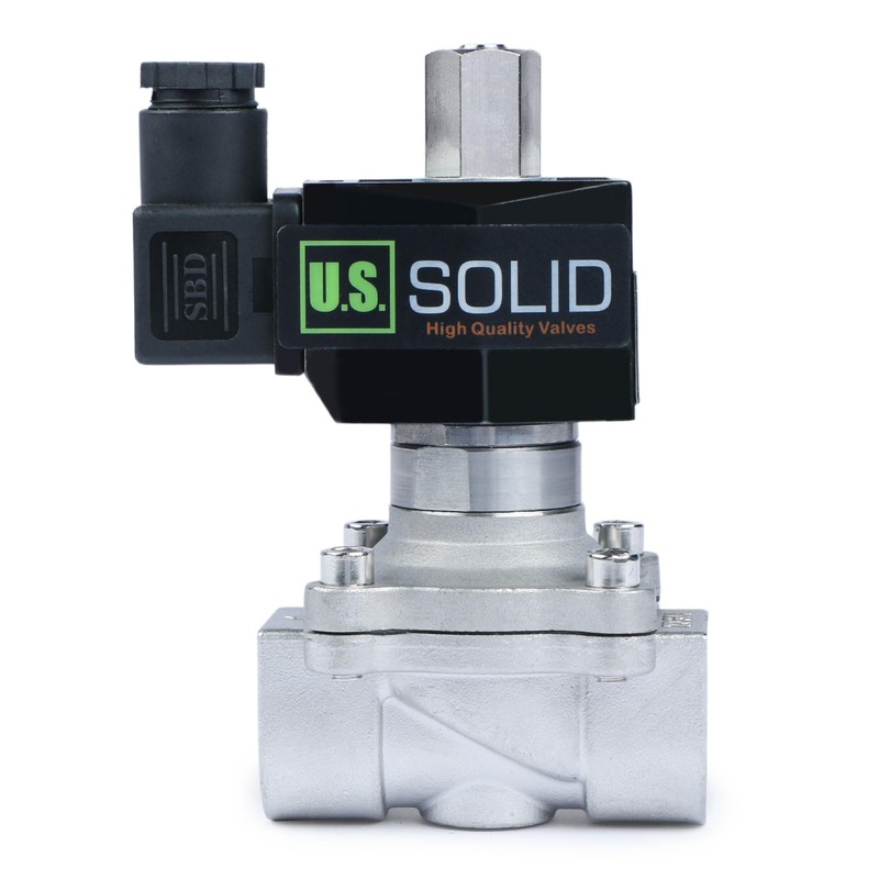 U.S. Solid 3/4" Solenoid Valve - Stainless Steel 12V DC