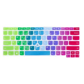 HRH Keyboard Cover for Lenovo ThinkPad L380 L390 L460 L470 L480 L490 L14 14" |for Thinkpad T14(s) T480(s) T490/S T495(S) |E470(c) E485 E490 E495 E14 14"|for ThinkPad X1 Yoga Gen 3/4/5-Rainbow