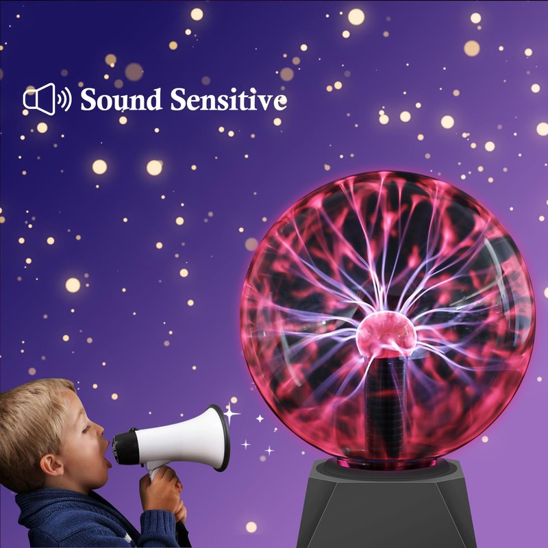 Comely 6 Inch Magic Plasma Lamp, Red Light Plasma Ball
