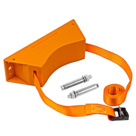Cylinder Wall Mounted Bracket,Heavy Duty ABS Propane Tank Holder Gas Cylinder Bracket with Extra Long 59 Inch Safety Straps & Installation Expansion Screws(Orange)