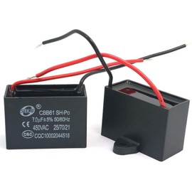 Fasizi 2 x CBB61 7uF 450V AC 50/60Hz Fan Motor for Air Conditioning Running Capacitor