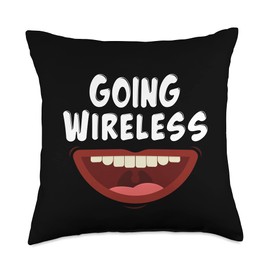 Going Wireless Dental Braces Off Gift Throw Pillow