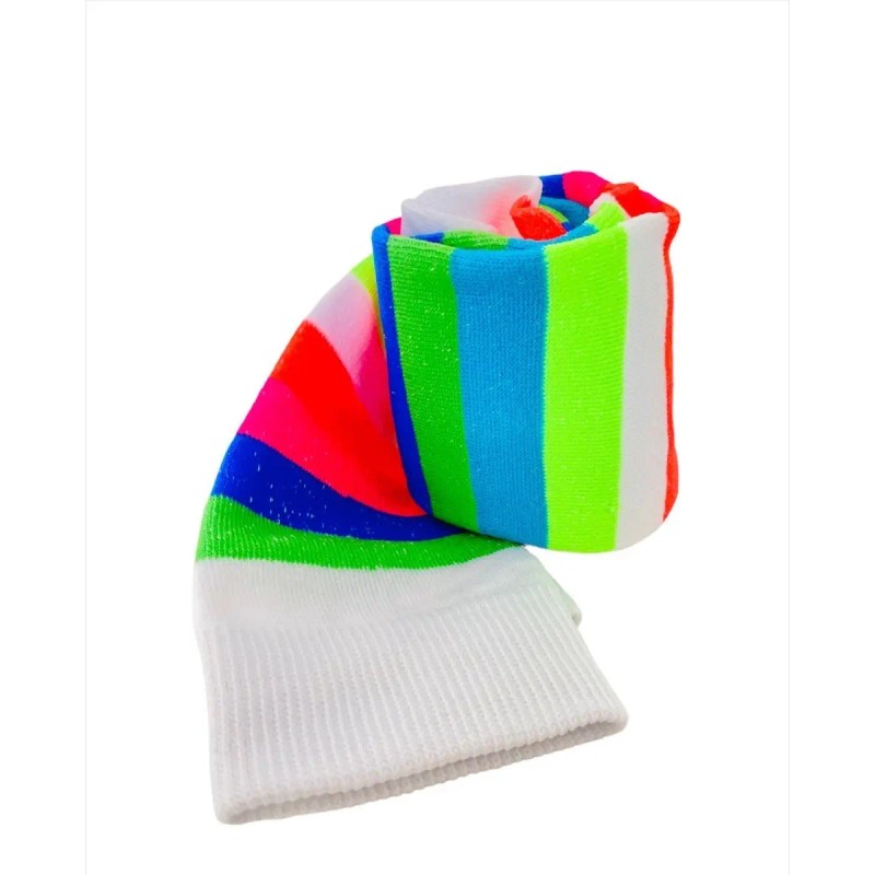 Sexy Media Calceta Rayada Rainbow Arcoiris Lolita Payaso