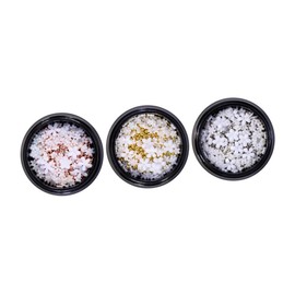 SAFIGLE Unique Nail Art Charms Set of 3 Mini Resin Flowers Manicure DIY Accessory Nail Art Decorations for Women Random Color