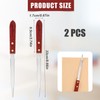 2pcs Letter Openers, Durable Stainless Steel Envelope Cutter with Wooden